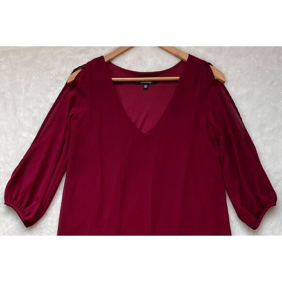 Lulus Shifting Dears Wine Red Long Sleeve Dress, Size XS - Picture 6 of 11